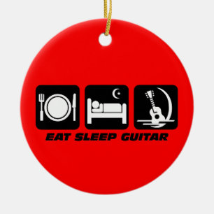 funny guitar ceramic tree decoration
