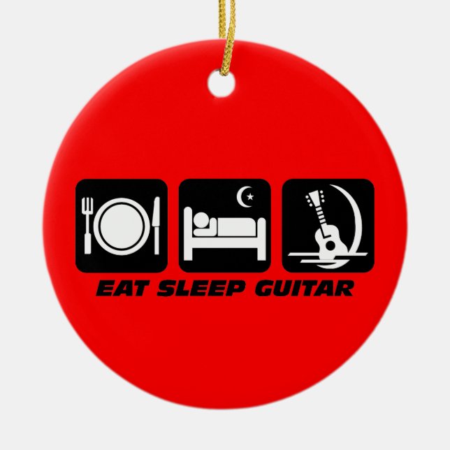 funny guitar ceramic tree decoration (Front)