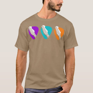 Funny Guitar Colour Pick Vintage Music 834 T-Shirt