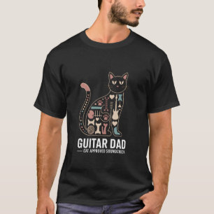 Funny Guitar Dad Cat Approved Soundcheck Retro T-Shirt