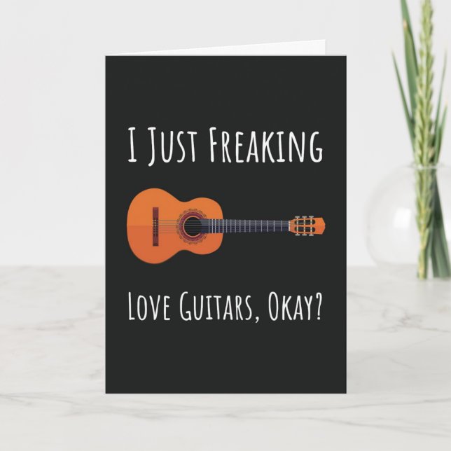 Funny Guitar Lover Cards Guitarist Music Player (Front)