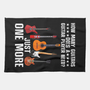 Funny Guitar Player Art For Men Women Guitarist Gu Tea Towel