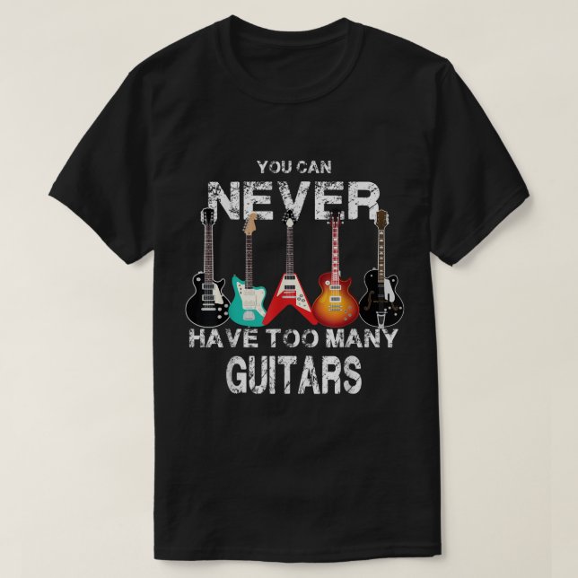 Funny Guitar Player Musician Design T-Shirt (Design Front)