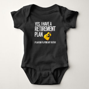 Funny Guitar Player Retirement Gift Baby Bodysuit