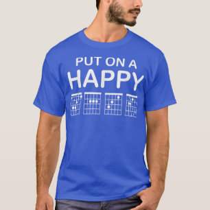 Funny Guitar Put On A Happy Face Vintage Music 855 T-Shirt