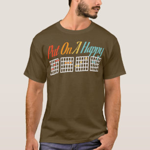 Funny Guitar Put On A Happy Vintage Music396 T-Shirt