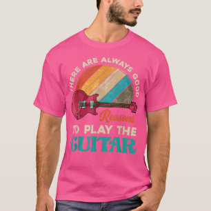 Funny Guitarist Music Guitar Player Musician Retro T-Shirt