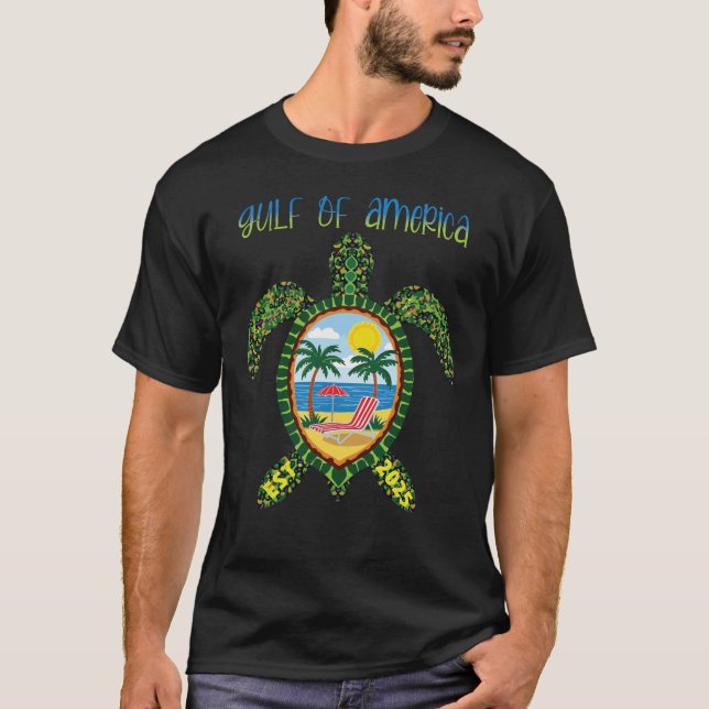 Funny Gulf of America Turtle Est. 2025 gulf of us T-Shirt (Front)