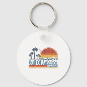Funny Gulf Of Usa America Est 2025 American Flag G Key Ring