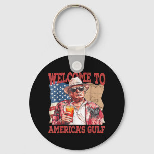 Funny Gulf Of Usa Trump Welcome To Americas Gulf Key Ring