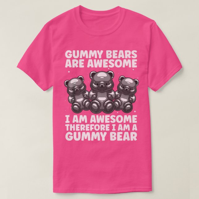 Funny Gummy Bear Art For Kids Girl Women Candy Lov T-Shirt (Design Front)