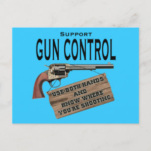Funny Gun Control Postcard #2