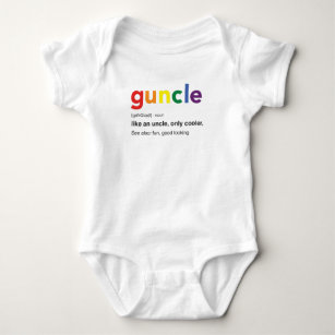 Funny Guncle Definition Print Baby Bodysuit