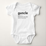Funny Guncle Definition Print Baby Bodysuit<br><div class="desc">Funny guncle definition print perfect gift for our awesome gay uncles! Get one yours now!</div>