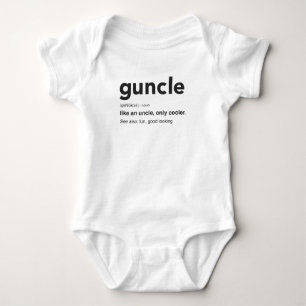 Funny Guncle Definition Print Baby Bodysuit