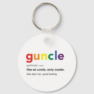 Funny Guncle Definition Print Key Ring