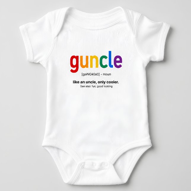 Funny Guncle Definition Rainbow Baby Bodysuit (Creator Uploaded)