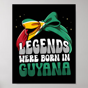 Funny Guyanese Flag Guyana Poster
