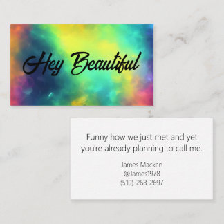 Funny Guys Call Me Date Calling Card