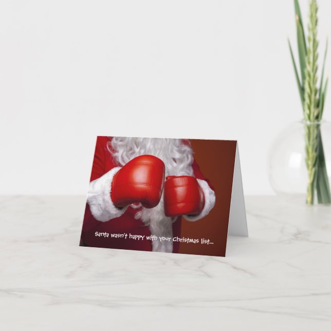 Funny Guy's Santa List Christmas Card (Front)