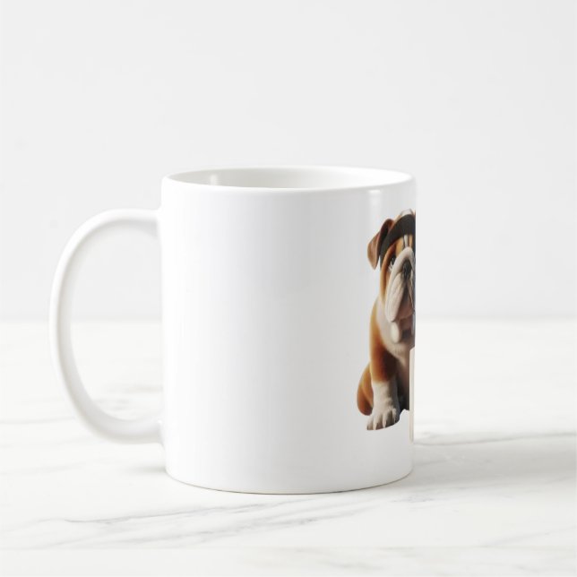 Funny Gym Bulldog Mug – Workout Dog Coffee Cup (Left)