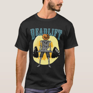 Funny Gym Deadlift Skeleton Weight Lifter T-Shirt