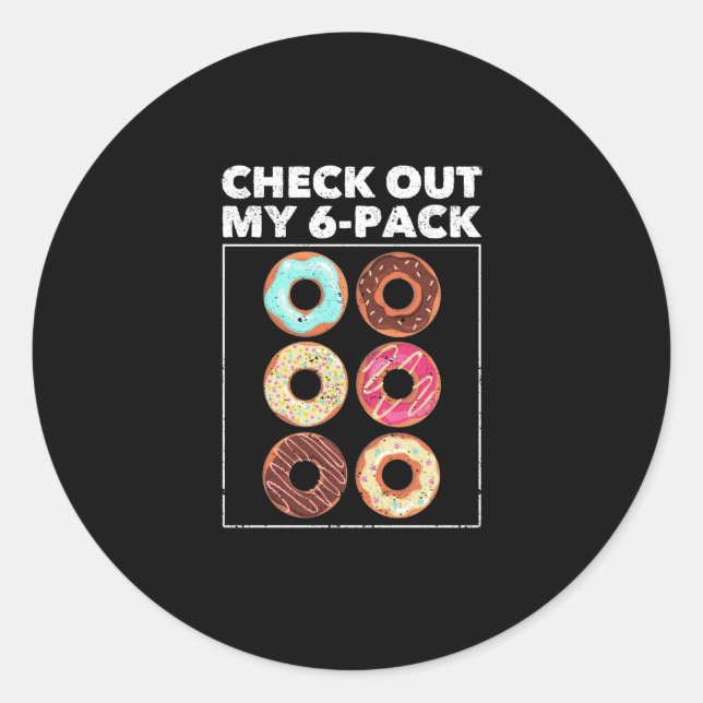 Funny gym fitness classic round sticker (Front)