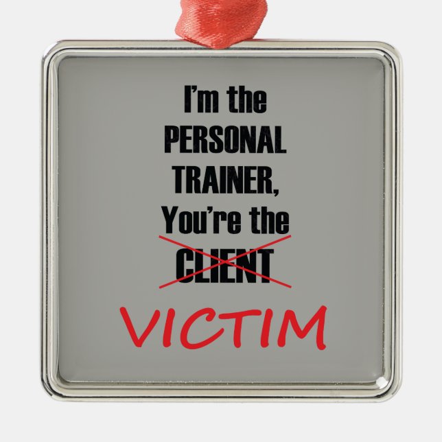 Funny Gym Fitness Personal Training Ornament (Front)