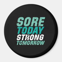 Funny Gym Fitness Sore Today Strong Tomorrow