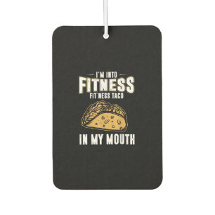 Funny Gym Fitness Taco T-Shirt Car Air Freshener