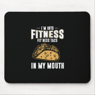 Funny Gym Fitness Taco T-Shirt Mouse Mat