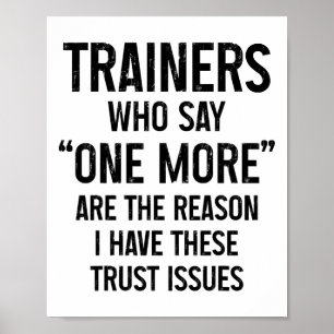 Funny Gym Fitness Trust Issues Pilates Yoga _1 Poster