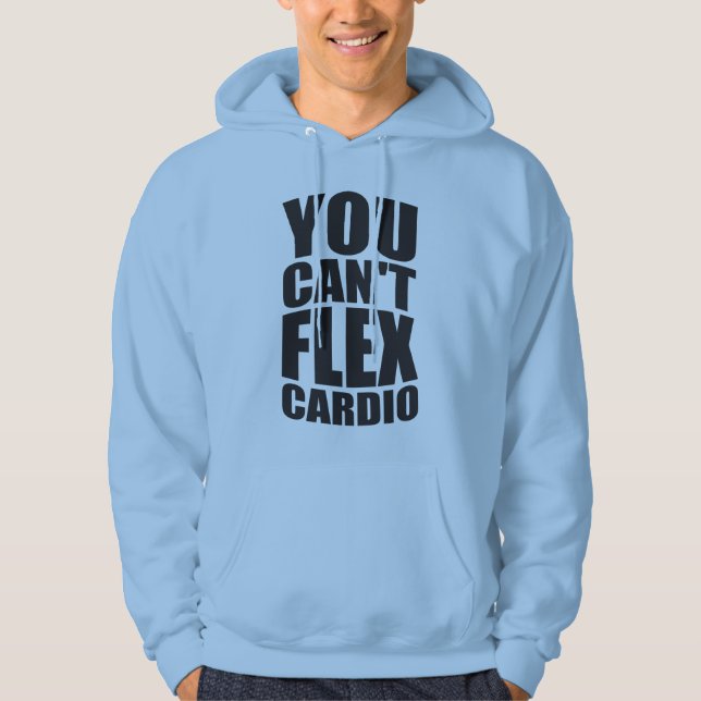 Funny Gym Joke - Flex Cardio Hoodie (Front)
