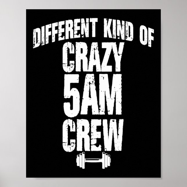 Funny Gym Lover Workout Squad 5am Crew Exercise Cl Poster (Front)