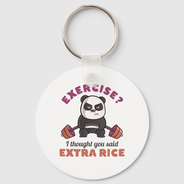 Funny Gym Motivation Fitness Training and Workout Key Ring (Front)