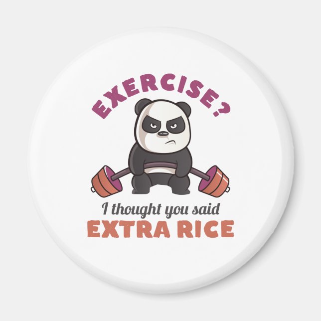Funny Gym Motivation Fitness Training and Workout Magnet (Front)