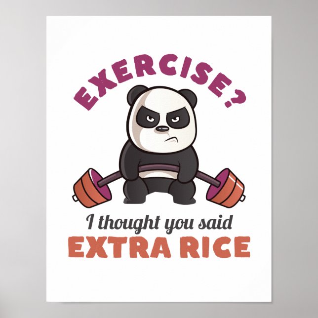 Funny Gym Motivation Fitness Training and Workout Poster (Front)