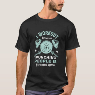  Workout Because Punching People Is Frowned Upon Funny Gym  Pullover Hoodie : Clothing, Shoes & Jewelry