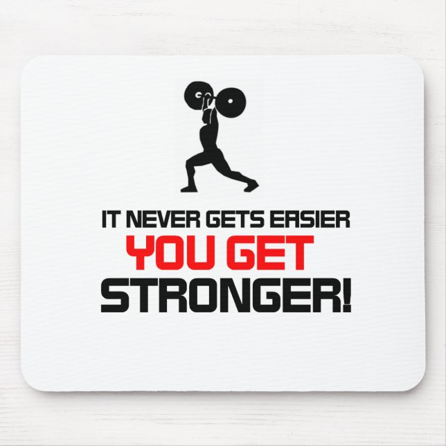 Funny Gym quote design Mouse Mat (Front)