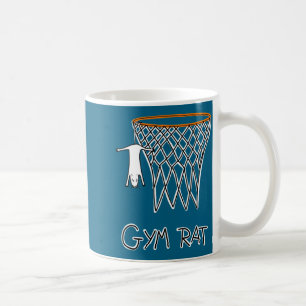 Funny Gym Rat Basketball Hoop  Coffee Mug