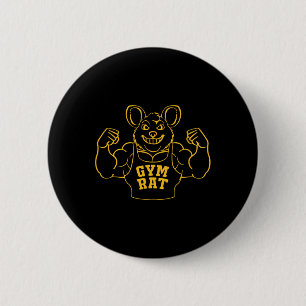 Funny Gym Rat Bodybuilding For Gym Lovers  6 Cm Round Badge
