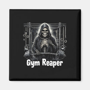 Funny Gym Reaper Workout Bodybuilding Magnet
