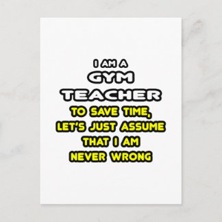 Funny Gym Teacher T-Shirts and Gifts Postcard