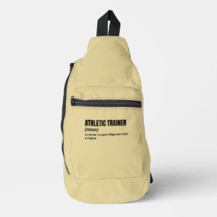 Funny Gym Trainer Definition Sling Bag