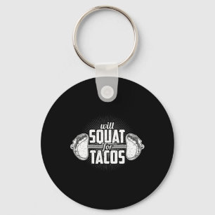 Funny Gym Weight Lifting Bodybuilding Will Squat F Key Ring