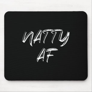 Funny Gym Workout 100% Natty Af Bodybuilding Appar Mouse Mat