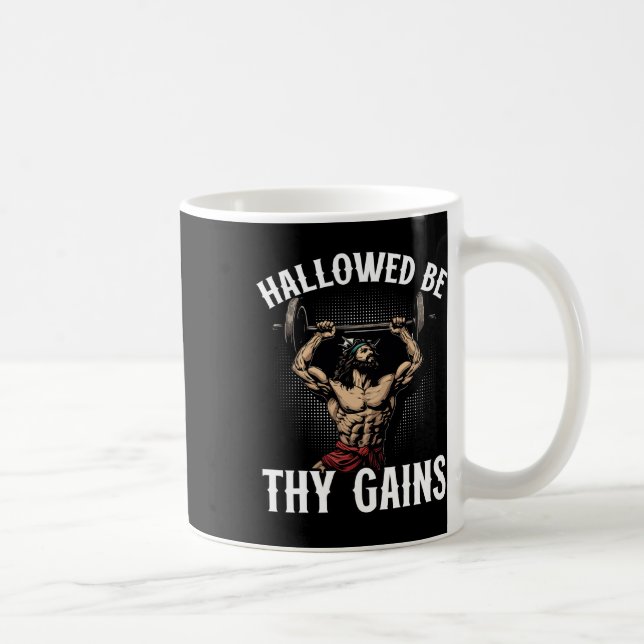 Funny Gym Workout Bodybuilding Fitness Gym And Jes Coffee Mug (Right)