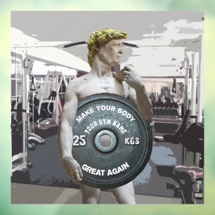 Funny Gym Workout David As Donald Trump Window Cling