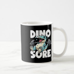 Funny Gym Workout Dinosaur Weight Lifting Gym Dino Coffee Mug