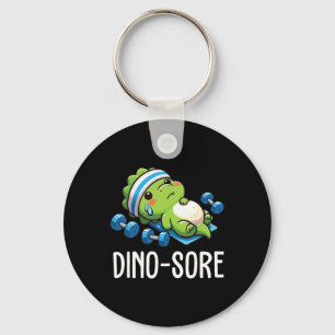 Funny Gym Workout Dinosaur Weight Lifting Gym Dino Key Ring